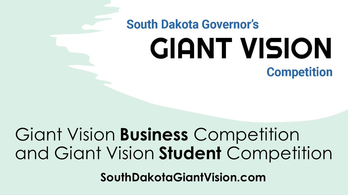 It’s #NationalEntrepreneursDay! The Giant Vision Competition is an opportunity for #SouthDakota entrepreneurs to compete to win cash awards: sdepscor.org/giantvision