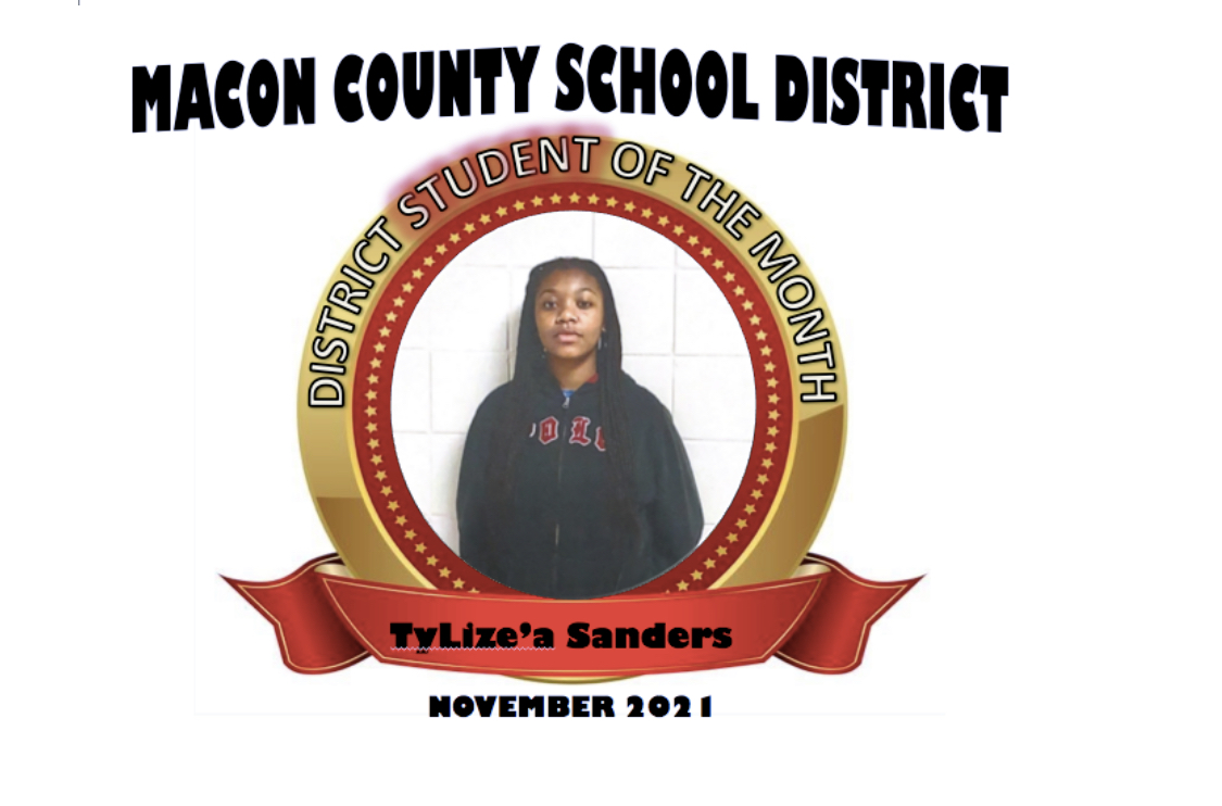 Congratulations to our November Student of the Month! Any school staff member may nominate a student for student of the month.