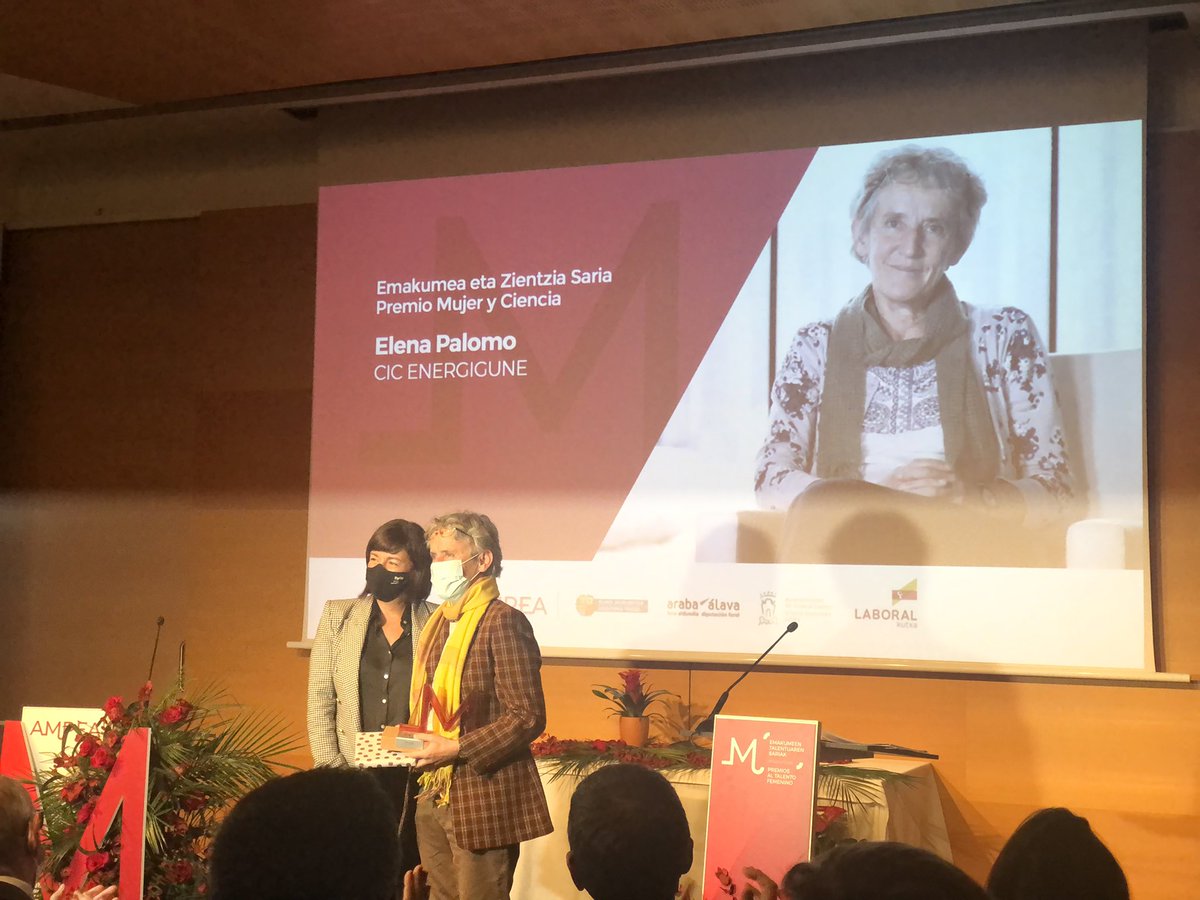 BICAraba's tweet photo. Premios @AMPEA_MUJERES Sariak 2021. Zorionak saridunei: Leticia Lz de Luzuriaga #ikustec @AmaiaAcha @MeteoForEnergy Arantza Beitia @upvehu Elena Palomo @energigune_brta !!! 👏👏👏👏 https://t.co/i58hl53Oma