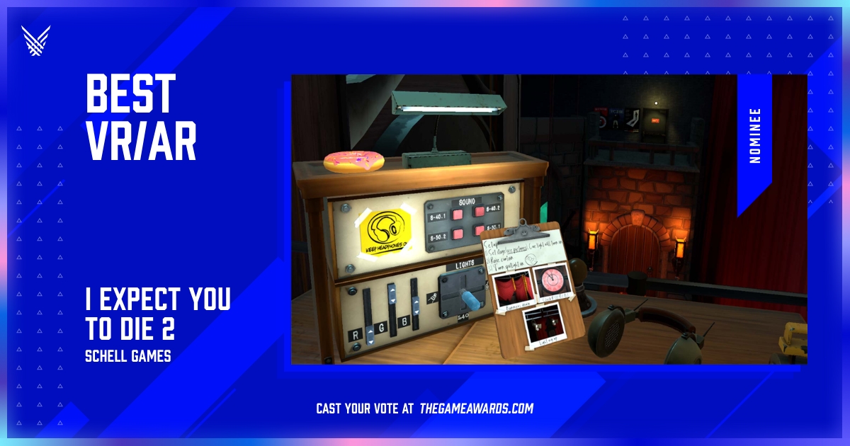 <a href="/schellgames/">Schell Games</a> Congratulations on your nomination for Best VR/AR Game! #TheGameAwards

Vote now at thegameawards.com