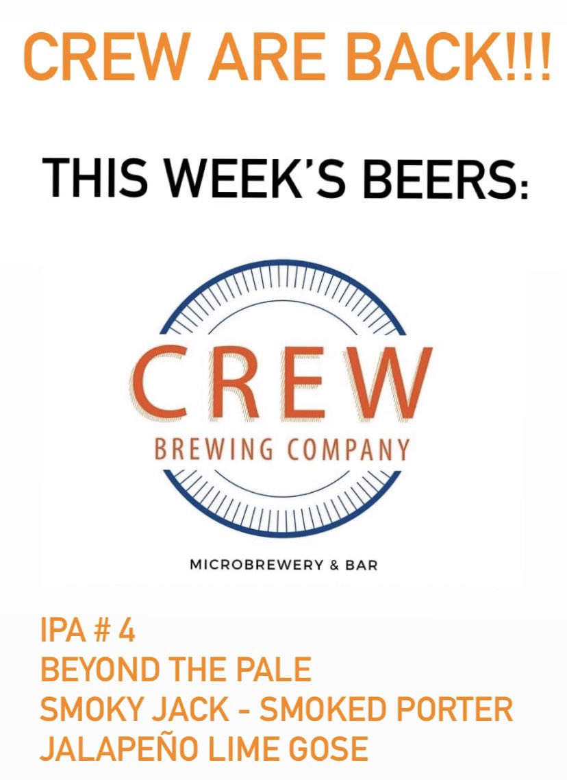 NeighbourfoodL's tweet photo. Crew are back at NeighbourFood this week. We missed you @crewbrewco!!! 

Order online at https://t.co/VDpEP5Tzgh before midnight tonight 

#ShopLocal #supportlocal #eatlocal 
#NeighbourFood #Limerick 
#OnlineMarket #MilkMarket 
#clickandcollect 
#craftbeer
#LookforlocalLimerick https://t.co/QBL2xVf8vr