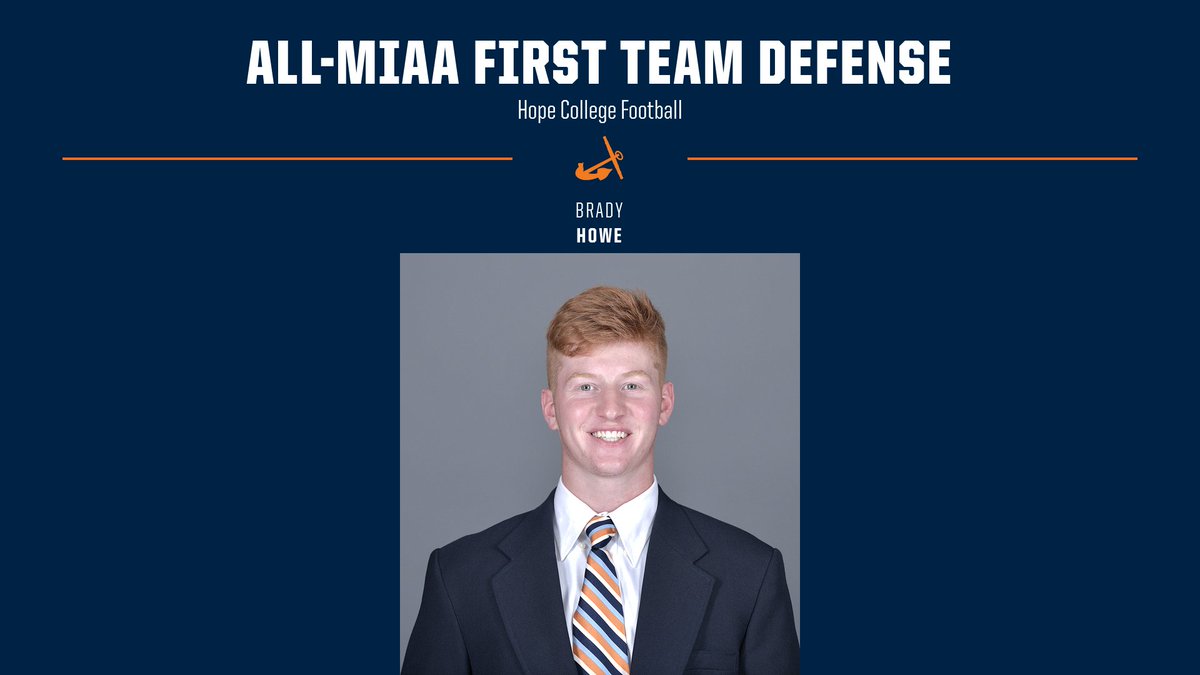 HopeAthletics's tweet photo. Safety Brady Howe has been chosen to the All- @MIAA1888 Football First Team Defense. #BeStrongBeTrue #d3fb 

https://t.co/m7ojXlNXJX https://t.co/d2NyXu6UTs