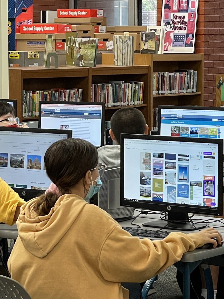 MrsFemmel's tweet photo. Thank you @Library_Krueger for hosting @6_ksat so we can research about different cultures! @WeTeachKSAT_CTE @SWatsonKSAT @CoachHeinricks @mguerr_ksat6 @KMS_Mireles @KMS_History https://t.co/h5LlK2cp0H
