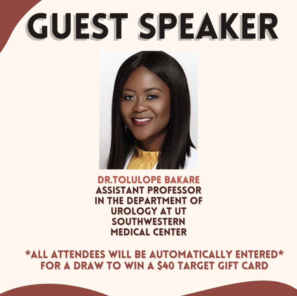 UPDATE: 
Come to our next event "Let’s Have The Sex Talk" and be automatically entered in a $40 target give away! 
It will be featuring Dr.Tolulope Bakare: Assistant Professor in the Department of Urology at UT Southwestern Medical Center. 
.
.
#ut22 #ut23 #ut24 #ut25 #utnaacp