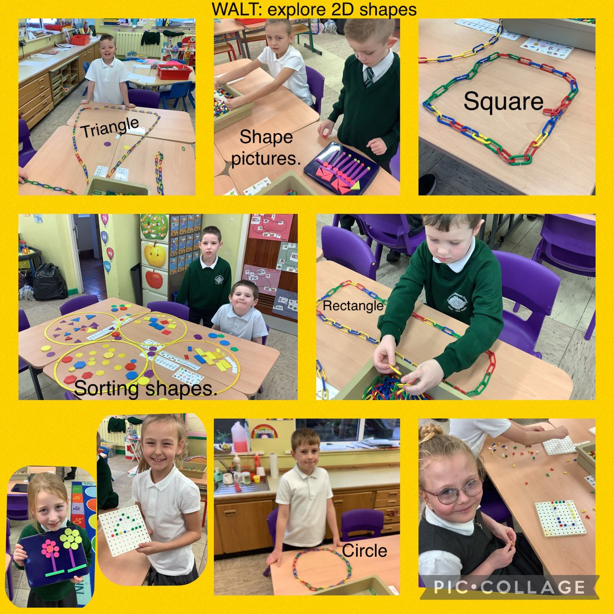 skpsbelfast's tweet image. LSU2 have been exploring 2D shapes through practical materials. #sortingshapes #practicalmaths