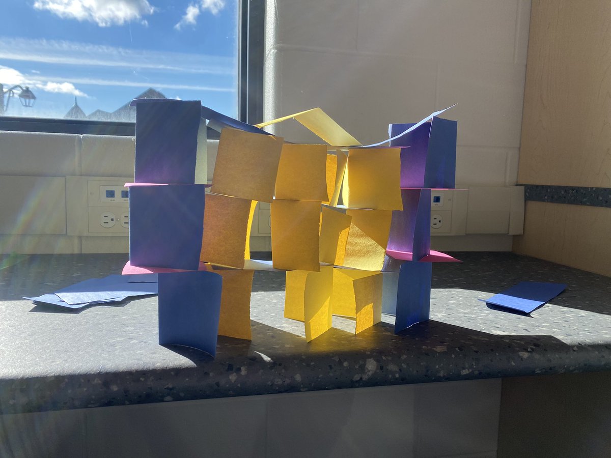 MissMHazzard's tweet photo. 6/7-1 is busy exploring and experimenting in science! The grade 6’s are learning about the properties of air and the grade 7’s are exploring centre of gravity and stability in structures! @ddwhdsb #science #flight #structures https://t.co/ZGLKU1ZxWW