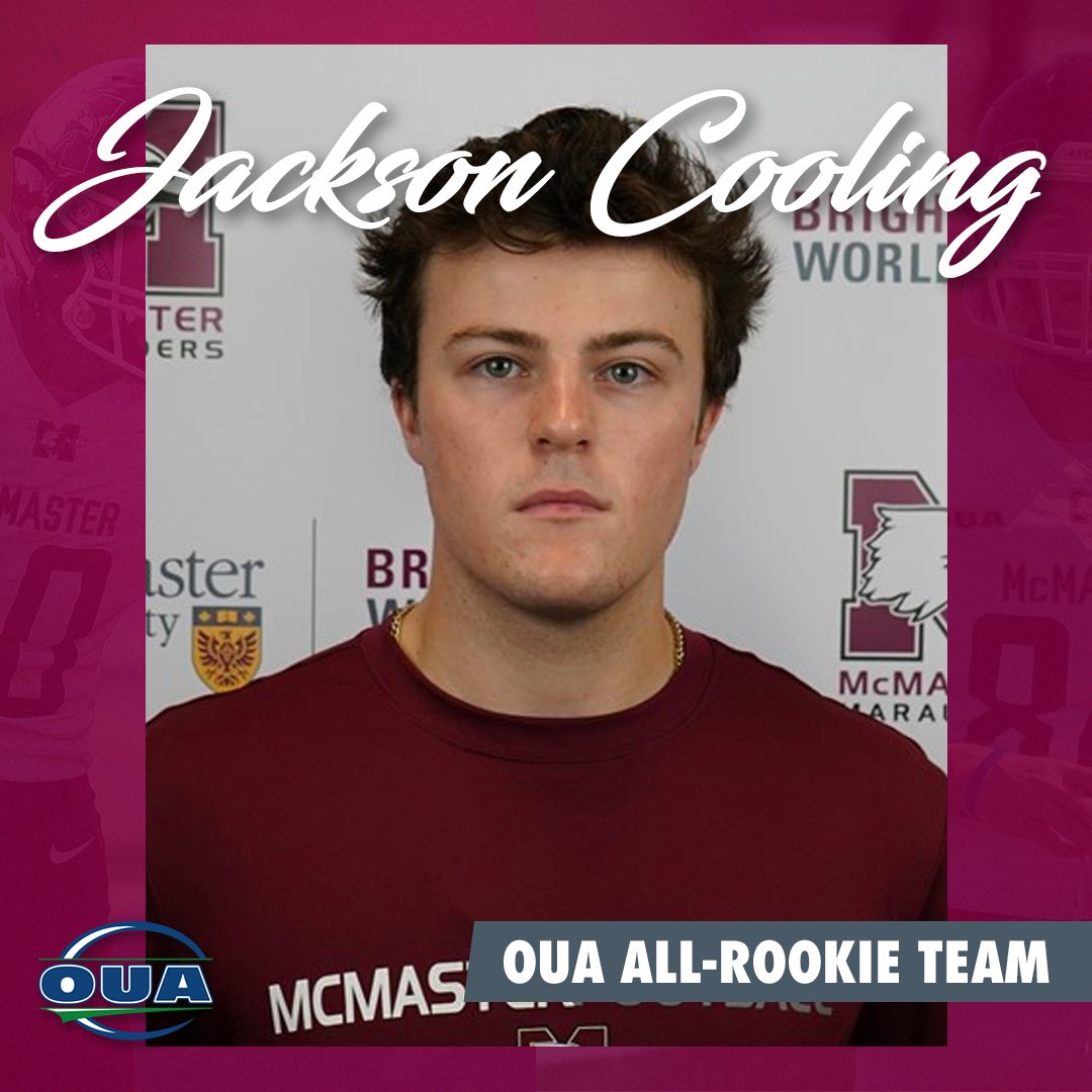 McMaster Marauders on X: Congratulations to OUA All-Rookie Team selection Jackson  Cooling! The Burlington native racked up 596 all-purpose yards and three  TD's in his first season in maroon. He also took