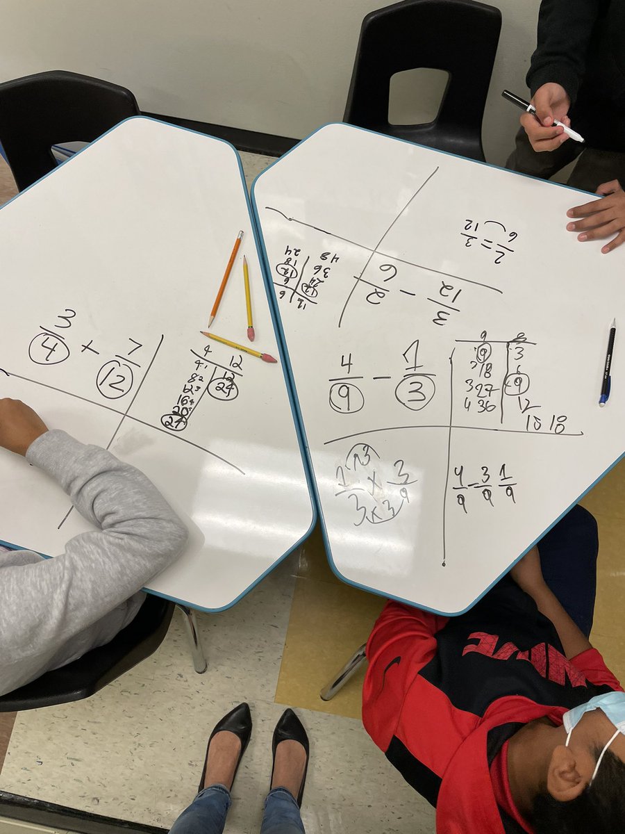 AprilBurkett13's tweet photo. Had some extra time with my 5th graders to practice adding fractions with different denominators. #RISDPowerofLove #RISDLitandInt #BLCINT #RISDBecause https://t.co/gTHMflJMvK