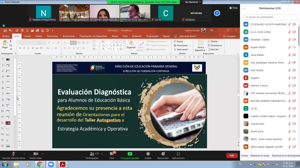 Como ha instruido el Lic @atilanorp, en un trabajo coordinado entre  Dirección de Formación Continua con el nivel de #PrimariaGeneral, se lleva a cabo la capacitación a directores de escuelas para participar en la muestra representativa estatal, de la evaluación diagnóstica.