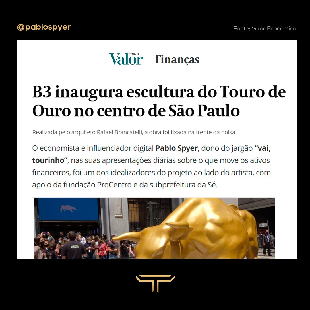 PabloSpyer's tweet photo. Touro de Ouro na mídia

#VaiTorurinho #TourodeOuronaB3 #Tourinho #b3 
@xpinvestimentos https://t.co/G6hUG9RDia