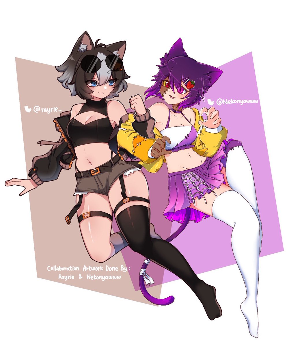 NekoNyawww's tweet photo. Collaboration art with my cute friend @rayrie_ 💕

Check out her works! Her drawings are the best hehe uwu

#collaborationartwork #artcollab #artcollaboration #ocs #artoftheday https://t.co/RDfSFZV88H