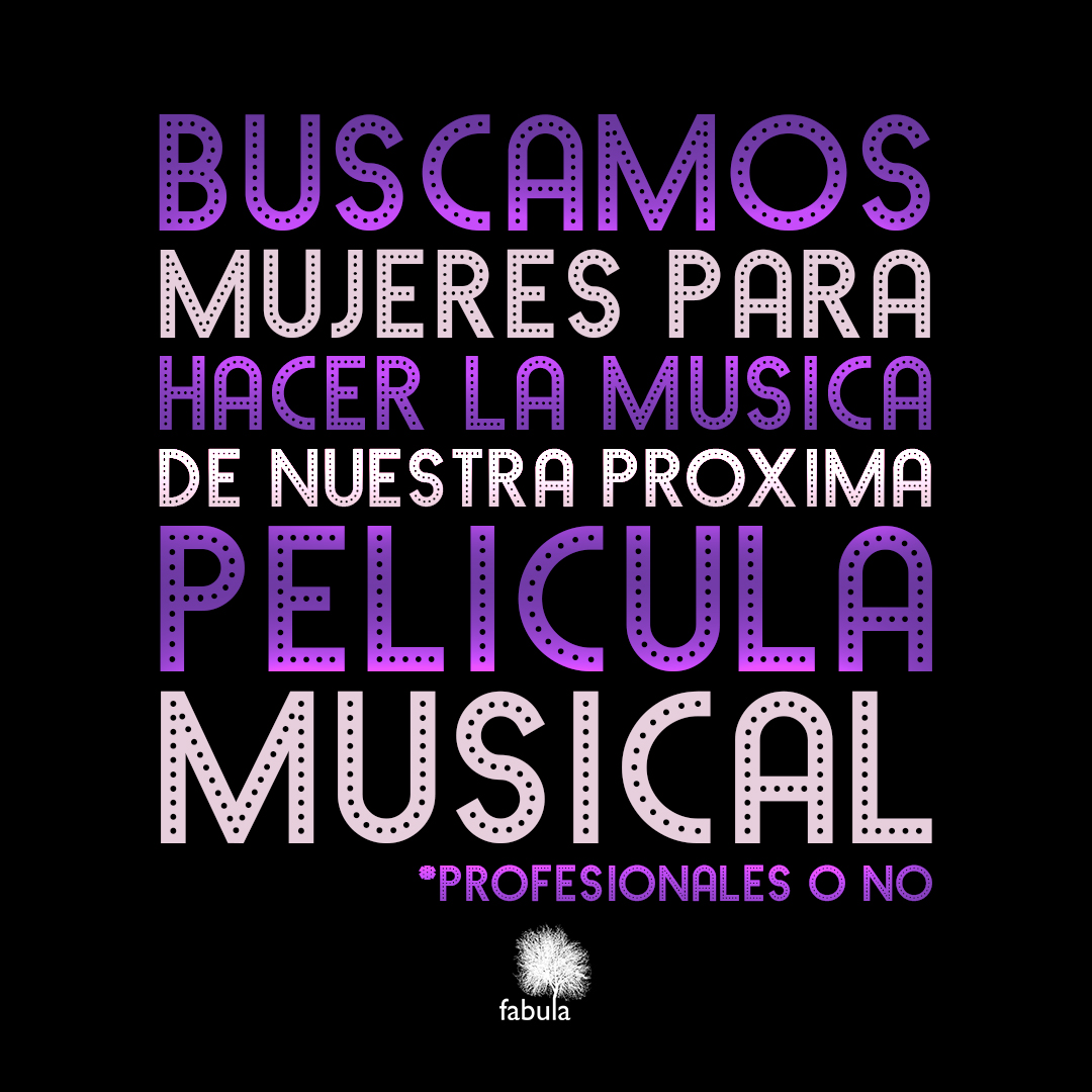 Fabula_prod's tweet photo. Envía un correo a: casting.musicos@fabula.cl adjuntando un trabajo musical tuyo y un vídeo de 1 minuto, contándonos un poco de ti.
Aceptamos músicas profesionales o no, además de todo tipo de géneros musicales.
La convocatoria se CIERRA el 29 de noviembre a las 23:59 hrs #Musical https://t.co/vUMhMi5ysP