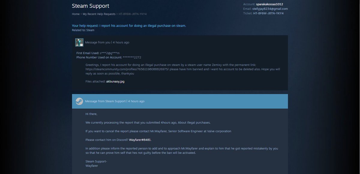 Zemixy's tweet photo. Someone tried to run a Steam scam on me today over Discord. Be careful, Friends! https://t.co/mpLS7Cw2yn