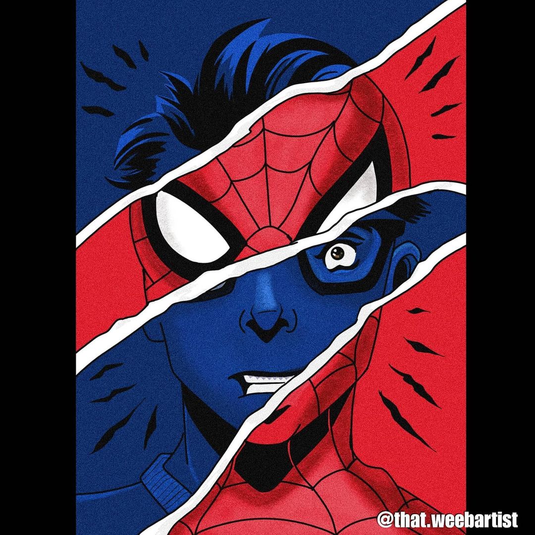 ThatWeebArtist3's tweet photo. Since #SpiderManNoWayHome trailer is dropping today. Let me also drop my  #SpiderMan comic style artwork. Do comment ur views. I hope you guys like it.
#SpiderManNoWayHomeleak #NoWayHome https://t.co/AaoDAOF4NU