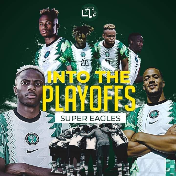sportykachy's tweet photo. Full Time! Nigeria 1-1 Cape Verde

Nigeria finished top of group C with 13 points and have qualified for the next round of the 2022 World Cup qualifiers which is the playoffs.

 #NGACPV #soarsupereagles #Team9jaStrong https://t.co/WFa3x2Z3Le