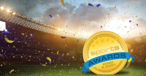 NCSportsAssoc's tweet photo. Congratulations to our partners @AvlSports, @VisitGoldsboro, @VisitGSO, and @VisitGreenville for being named to the 2020 &amp; 2021 Champions of Economic Impact in Sport Tourism! #competenc #competenorthcarolina #ncsports #sportsdestinations https://t.co/npFULWjnC3