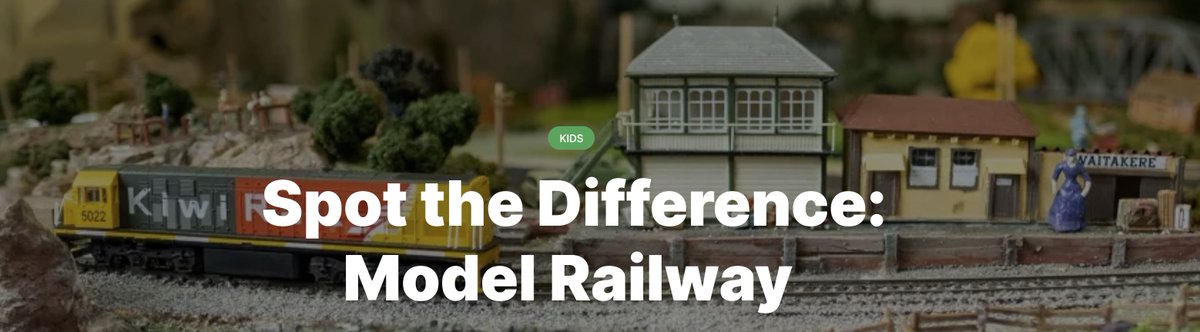 MOTAT_NZ's tweet photo. https://t.co/IPsMQNqTz8's Spot the Difference game:  can you find the little changes we made in the photo of MOTAT’s Waitākare Station Railway model? 🔍
https://t.co/4XD6fKb97e
#lockdownactivities #modelrailway https://t.co/iuD1GiQX4A
