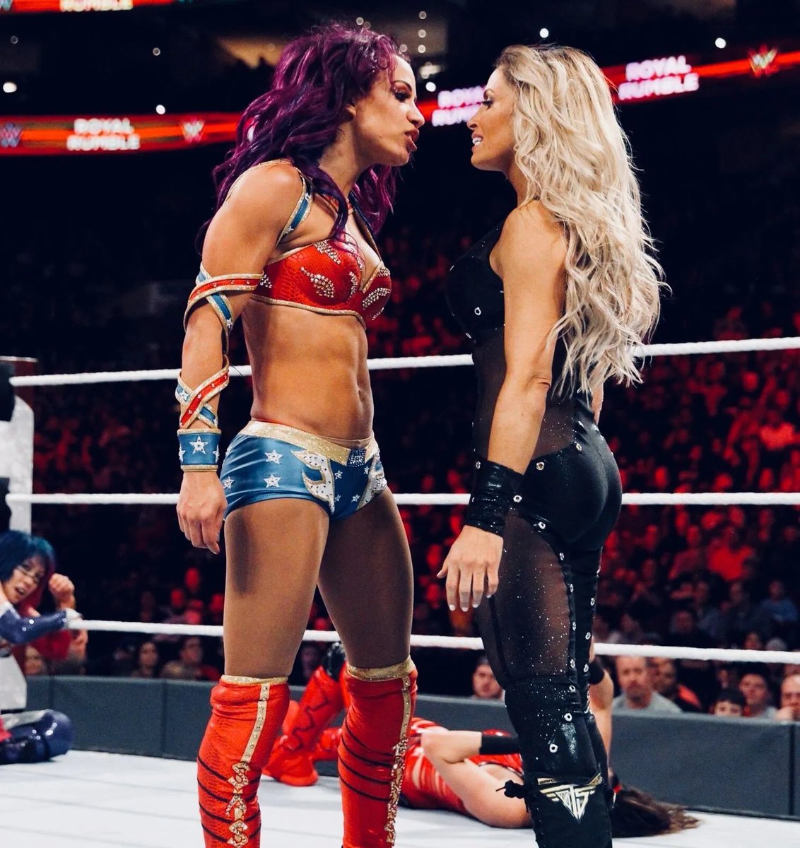 “Who knows? That is appealing to me. I think she is a fantastic athlete. 

She has brought so much to the company, and has elevated the women in the industry from what she’s done.”

- Trish Stratus on facing Sasha Banks
(via Vibe 105 Sports) https://t.co/ih2jLWGaxH