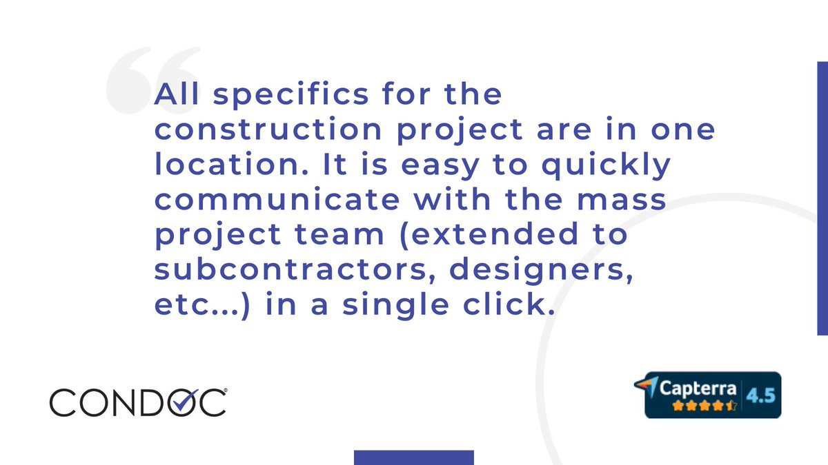 ConDoc_Software's tweet photo. It's like music to our ears! At #ConDoc, our #1 goal is to provide your project team with a #constructionmanagement #software tool that is EASY for everyone to use, saving you time & money.
#constructionindustry #constructiontech #constructiontechnology #constructionsoftware https://t.co/YH66WhP9yW