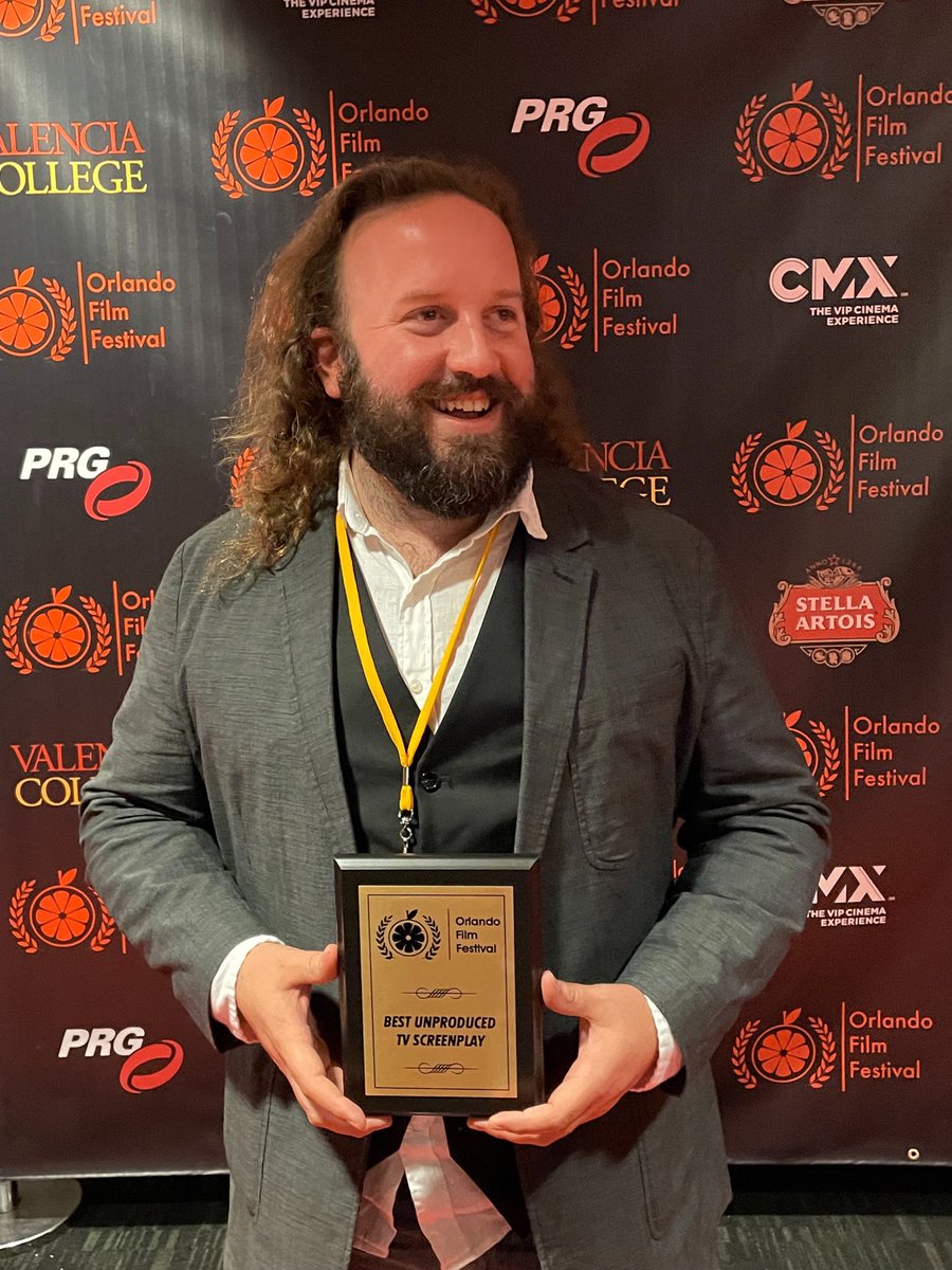 itsRWstudios's tweet image. Last month, Lusitania won Best Unproduced TV Screenplay ⁦@OrlandoFilmFest⁩ 
Chris Saunders attended and accepted his well deserved award! #winner #off #screenwriter
