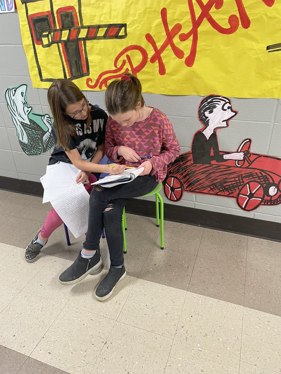 JennaFleming81's tweet photo. *Students peer editing each other’s character snapshot today* This sort of feedback benefits Ss in not only refining their craft, but also in giving and receiving constructive criticism. #Fleming5thforce @CurriculumMatrs @WitWisdomELA @WeAreUnionSTEAM https://t.co/aXAhf26M4J