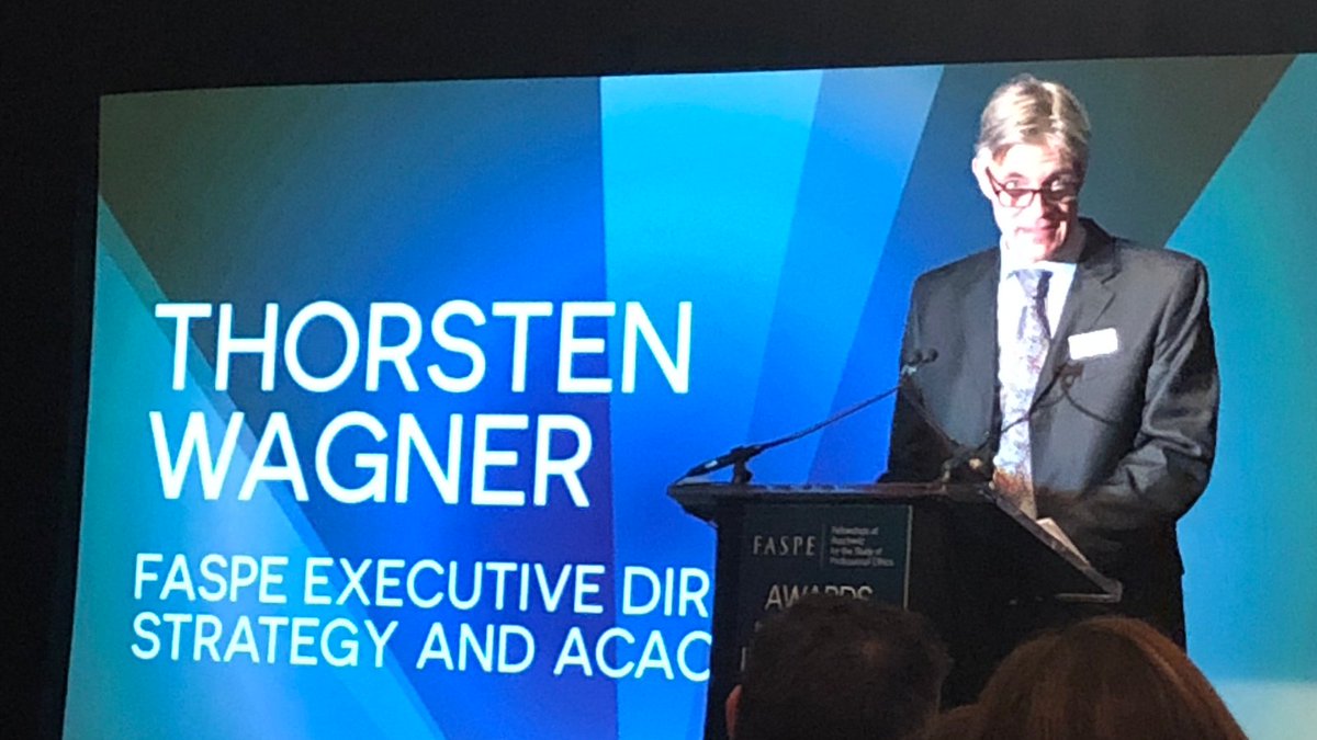 FASPEnews's tweet photo. FASPE Executive Director for Strategy and Academics Thorsten Wagner presents 2014 FASPE Alumna Martine Powers with the Distinguished Fellow Award. https://t.co/9gNWmq7H7Z