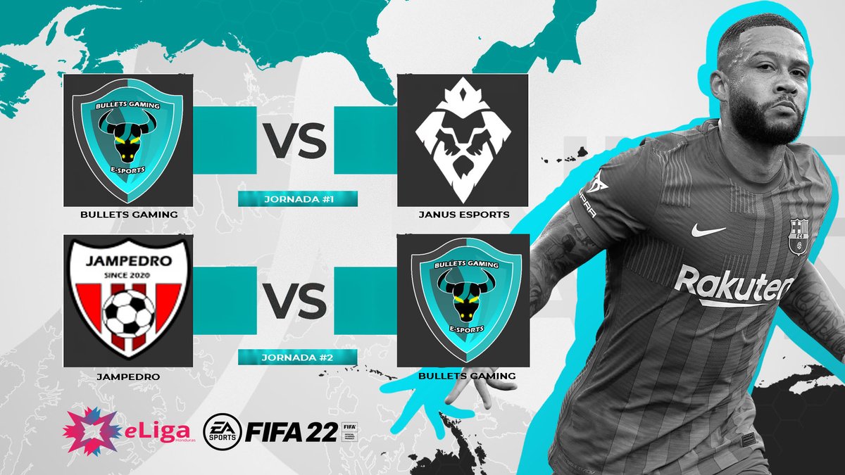 #FIFA22 • ¡GAMEDAY!

¡Hoy nuestros jugadores inician una nueva temporada de eLiga Honduras, a meter goles!

🏆 <a href="/LINAHonduras504/">eLiga Honduras</a>
🆚 <a href="/JanusEsports/">Janus Esports</a>
⏰ 9:15pm 🇭🇳 •10:15pm 🇲🇽

🆚 Jampedro 
⏰ 9:40pm 🇭🇳 • 10:40pm 🇲🇽

¡Listos para entrar a la cancha! 🏟️

#GOBULLETS
