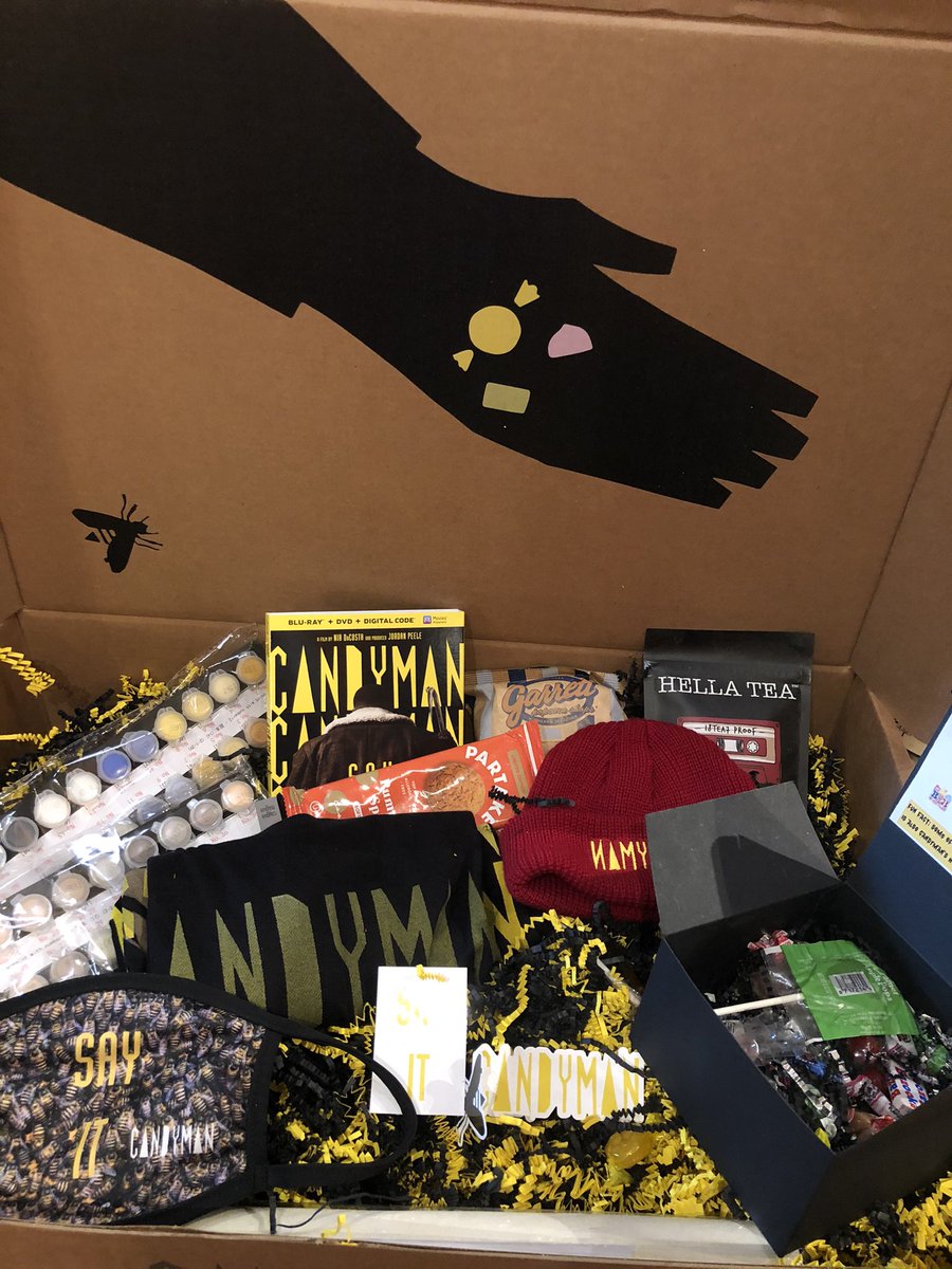 🐝 Say his name 🐝 Thank you to <a href="/UniAllAccess/">Universal All-Access</a> for this incredible <a href="/CandymanMovie/">Candyman</a> box full of treats, just in time for today’s Blu-ray release! Watch it today!