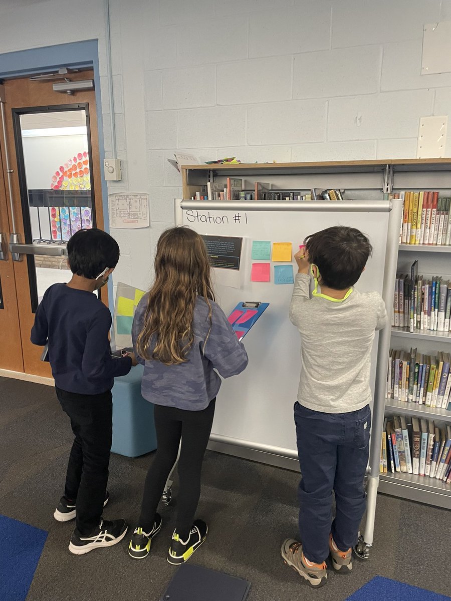 AndreaSchaber's tweet photo. How can we be kind online? Students in the #WOglc travel around stations, engage in discussions, and generate Digital Upstander tips with their team members.❤️🧑‍💻🤝 #SEL #DigCit #WOschool #WeAreChappaqua #WorldKindnessDay @CommonSense @Seesaw @Postit https://t.co/bKppaDC08z