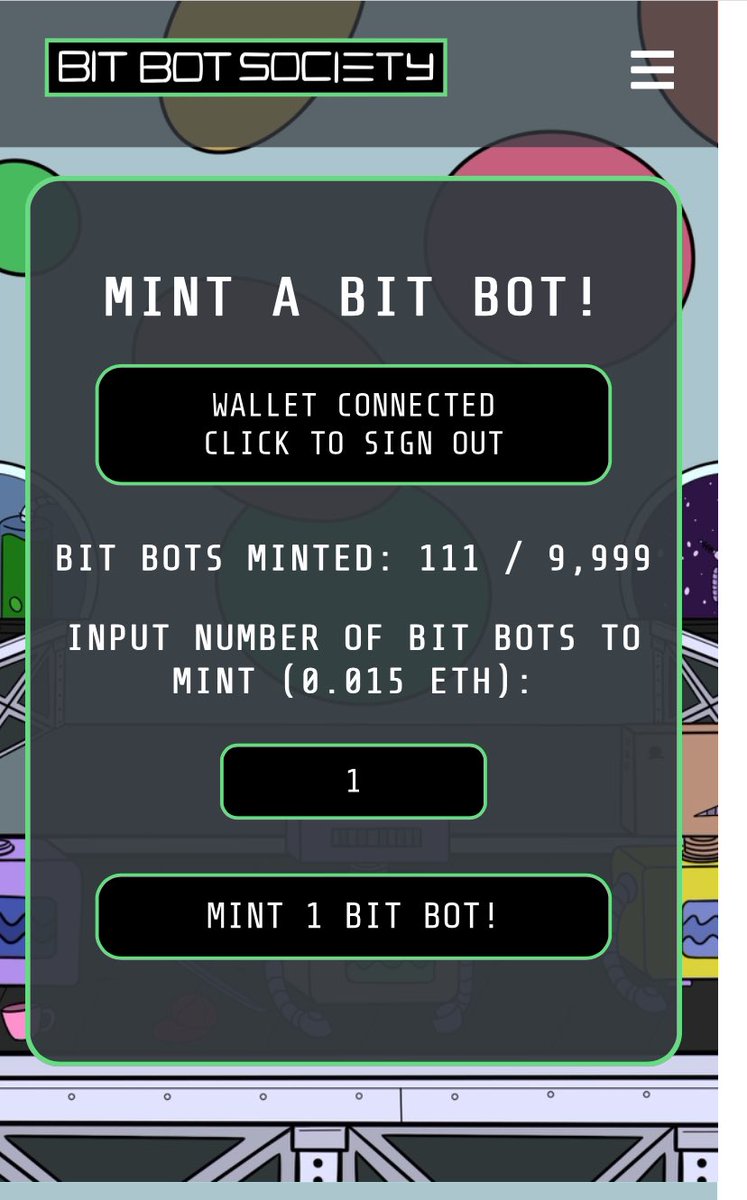 Where else can you mint a legit NFT for under $100 gas included?! 
           Bitbotsociety.Io 

@BitBotSociety #NFTdrop #NFTs #MintingNow #NFTLAUNCH #ETH #Crypto #doge #art