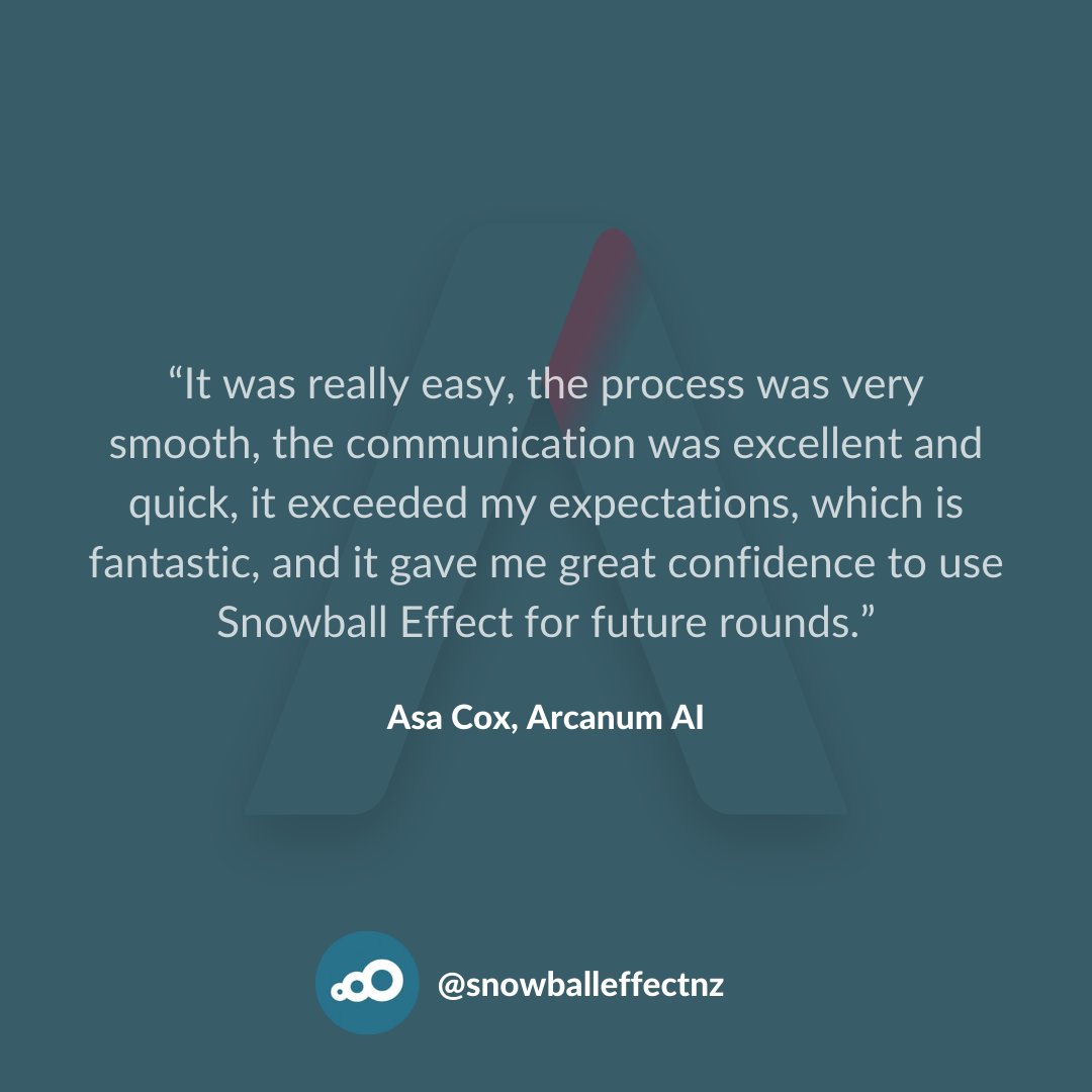 It’s always fantastic to get feedback from companies we work with. It was a pleasure working with Asa and the team from Arcanum AI with their recent private top-up round. 🙌