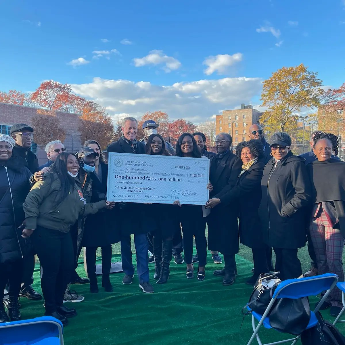 Thank you <a href="/JumaaneWilliams/">Jumaane Williams (@jumaane.bsky.social)</a> for your vision of the Shirley Chisholm Community Center. When I first met Jumaane I said I will support you if we get a community center and he delivered. Thank you to <a href="/CMFarahLouis/">Council Member Farah N. Louis</a> <a href="/NNickPerry/">N Nick Perry</a> and <a href="/EFVillage/">EastFlatbushVillage</a> Mothers for Safer Cities for their advocacy