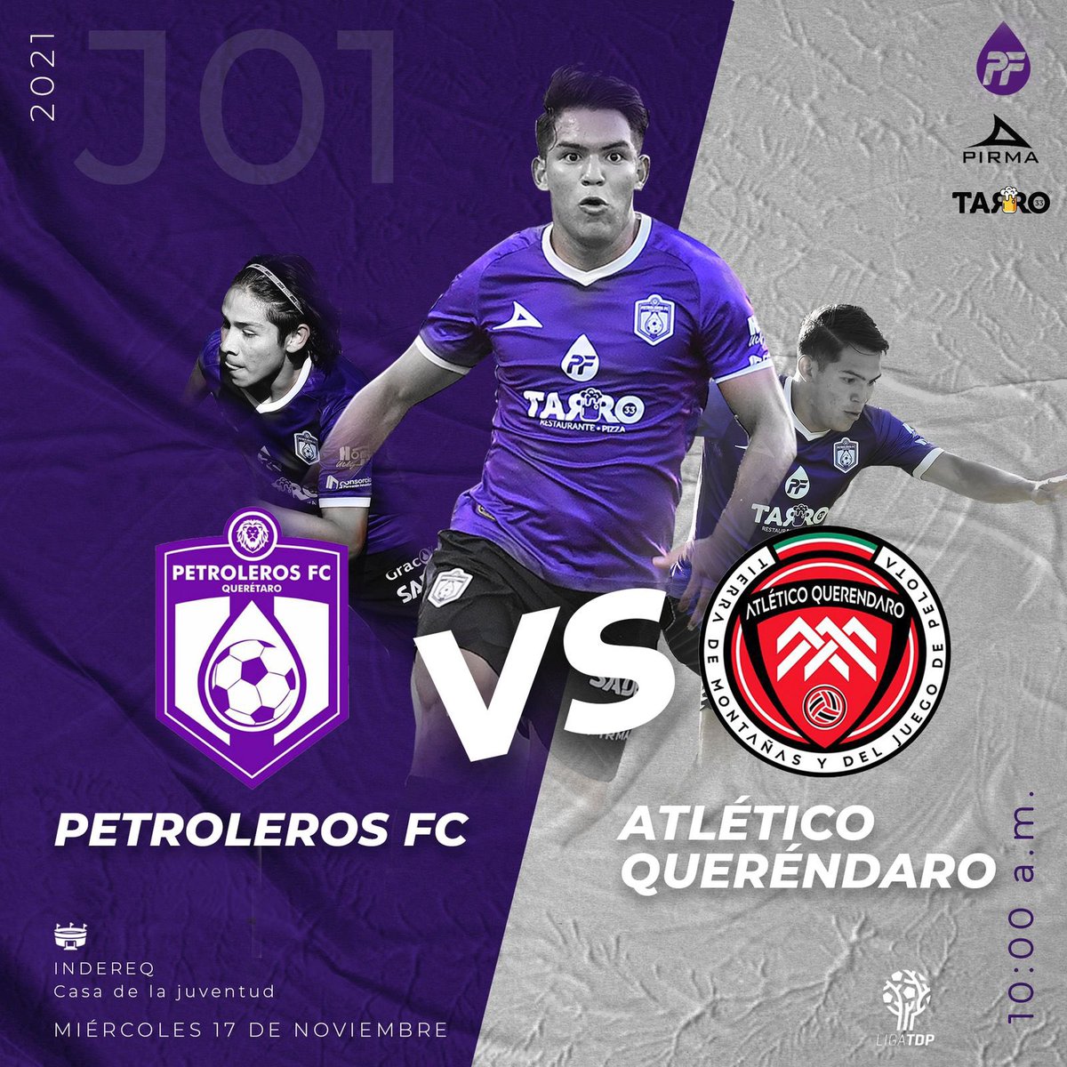Todo listo para enfrentar la jornada 1 de la Liga TDP que teníamos pendiente ✅⚽️

⚽️vs Atlético Queréndaro 
📆 Miércoles 17 de noviembre 
⏰ 10:00 am
📍 INDEREQ, Casa de la Juventud

Vamos por esos 3 puntos Petroleros‼️➕
Nos vemos mañana 👋🏻 <a href="/LigaTDP/">Liga TDP</a> @AtletiQro