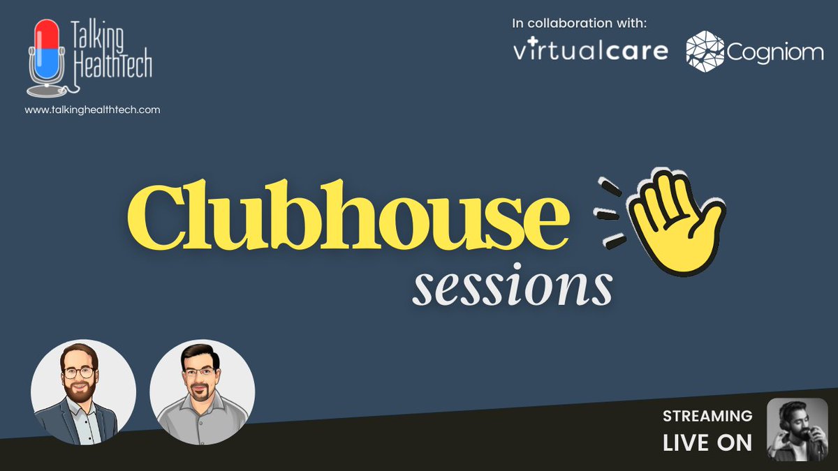 THTpodcast's tweet photo. 👋 Clubhouse Session on Live Messaging &amp; Communications in Healthcare with Luke Fletcher (@foxo), @stevevlok (@celohealth), Katja Beitat &amp; Paul Hurst. Hosted by @BenMagid4 (Virtualcare) &amp; Robert Buehrig (Cogniom). Thurs, Nov 18, 9am AEDT. Register: https://t.co/2mDuej5pP5

3/10 https://t.co/G4DRJBexUb
