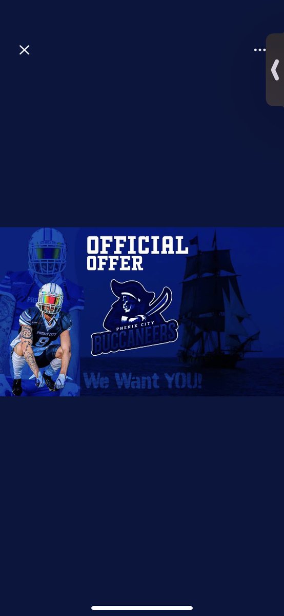 I’m Blessed to receive my 2nd offer from Phoenix City Buccaneers <a href="/PhenixCity_Bucs/">Buccaneers Sports Academy Recruiting (Mobile, AL)</a> <a href="/coachJ_bucs/">Cordarious Joiner</a> <a href="/theleegenerals/">Lee Generals</a> @tiffani418
