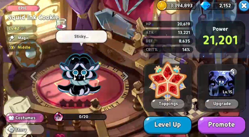 ack_east's tweet photo. Do you like my frined's squid cookie #CookieRunKingdom #Crk https://t.co/hafMqNBype