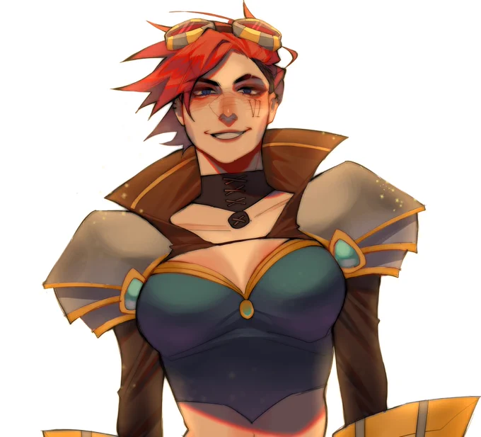 VI REDRAW ☁️ #Arcane #LeagueOfLegends 
november 2021                              july 2019 