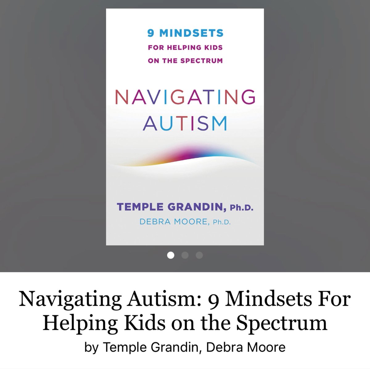 msaimeeallen's tweet image. I’m not usually one for audio books but  decided to give it another try. I’ve been listening every time I’m in my car.  First book I’ve finished since the school year started. 🙌 Another great book by @DrTempleGrandin #NavigatingAutism