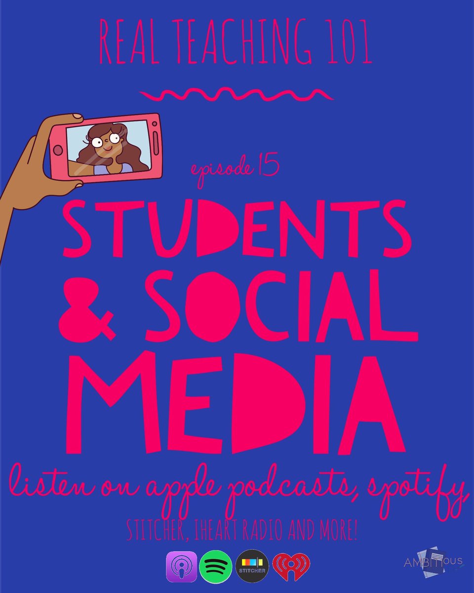 realteaching101's tweet photo. Is a post on social media about social media a type of inception? 🤷🏼‍♀️ Come listen in to our conversation about students and social media! #SocialMedia #edutwitter #edchat #AcademicTwitter #edtech https://t.co/cOL3GvLDVs