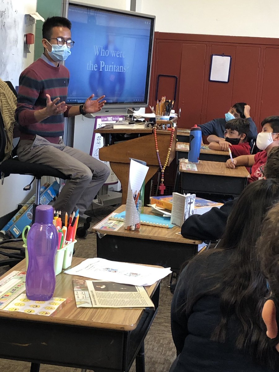 stanthonyindy's tweet photo. We have had an exciting few days at St. Anthony with kindness speaker Brian Williams on Friday, the @CRHS_Indy performance of Harvey for the 8th grade, and a visit from our @archindy seminarian Khaing today. https://t.co/otwciObPV1