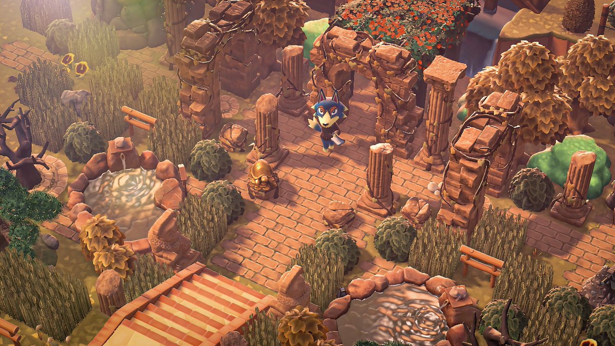 bertcrossing's tweet photo. Wolfgang’s day at the ruins 👀✌️
#ACNH #AnimalCrossing https://t.co/As5j6Zko5T