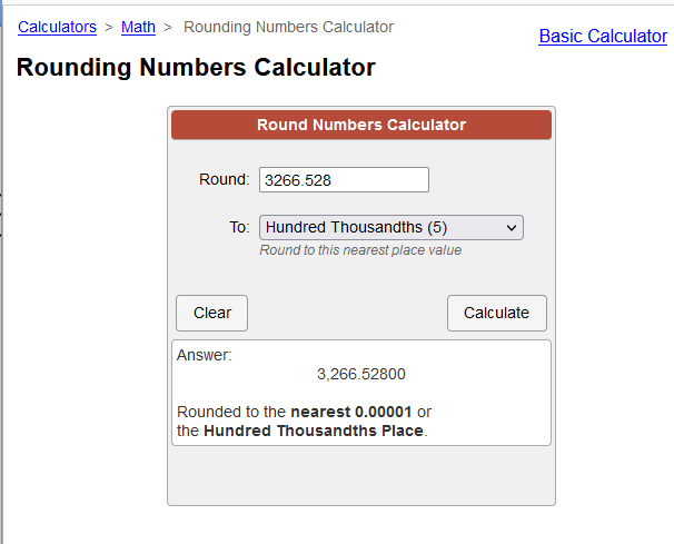 Rounding Calculator