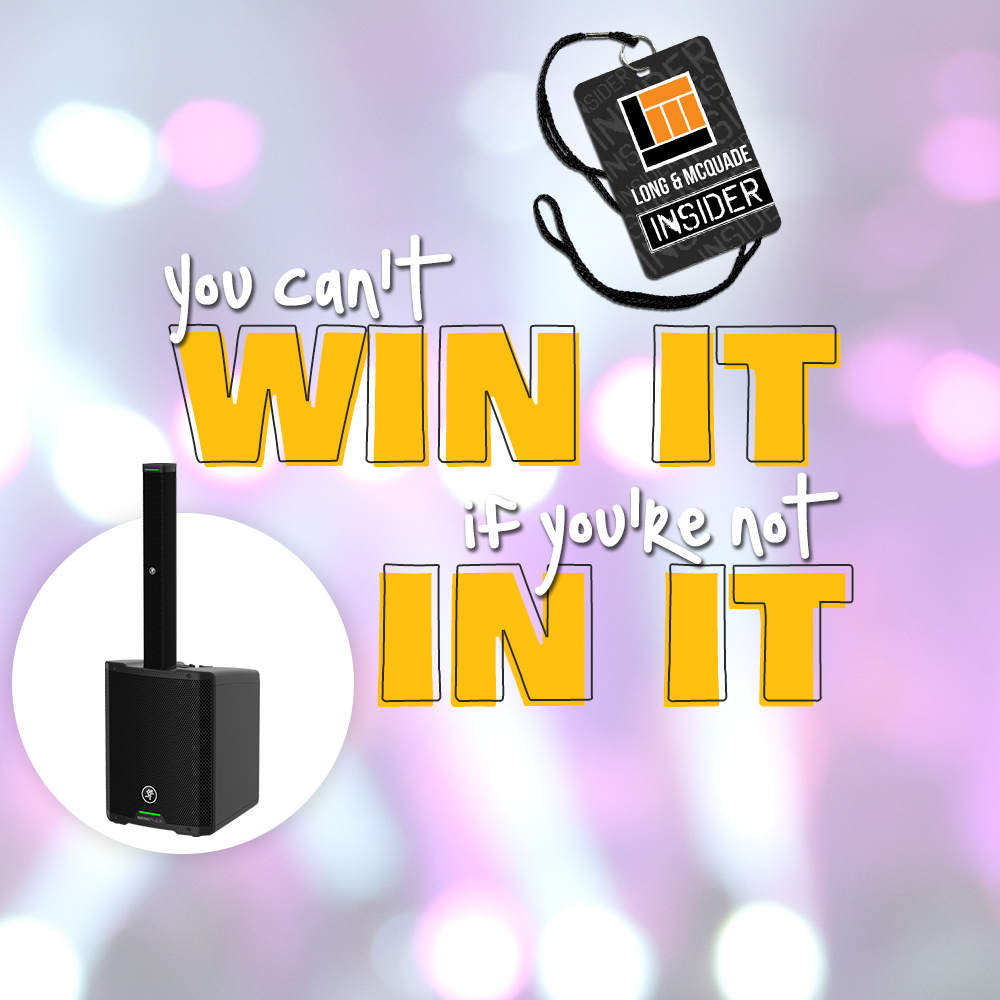 LongMcQuade's tweet photo. Are you In It? 🤔
Win a Mackie SRM-FLEX Portable PA System ($1,079.99 value) by being an L&M Insider.
Click for Insider info 👉 https://t.co/gwfimlpW6b
Click for more contest details 👉 https://t.co/JcxDSGHdTi
#longandmcquade #longandmcquadeinsider #inittowinit #getinit https://t.co/RuBVBYHOR1