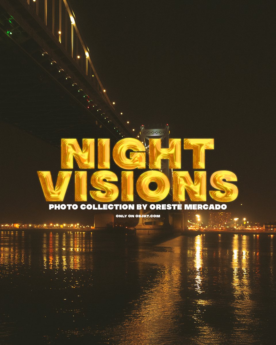 Night Visions 🌙

My first night photography collection on the Tezos blockchain is now available on <a href="/objktcom/">objkt</a>! (Link in the replies)

This collection includes:
- 5 1/1s priced at 50 xtz
- A 5/5 priced at 10 xtz