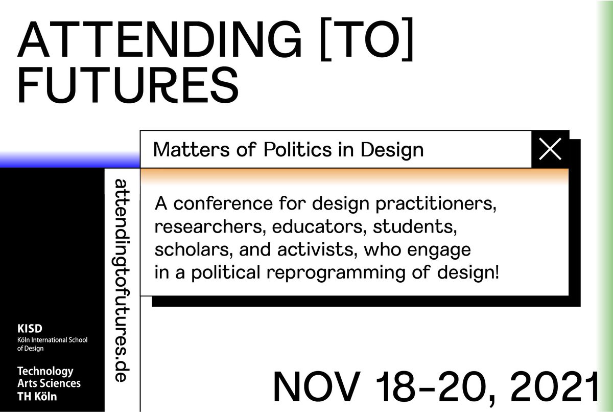Get a glimpse of the very first edition of the Patadesign School at #attendingtofutures, hosted at <a href="/KISDonline/">KISD</a>, this Thurs Nov 18 at 4:15pm CET. Free tickets for remote listening are still available: attendingtofutures.de/tickets