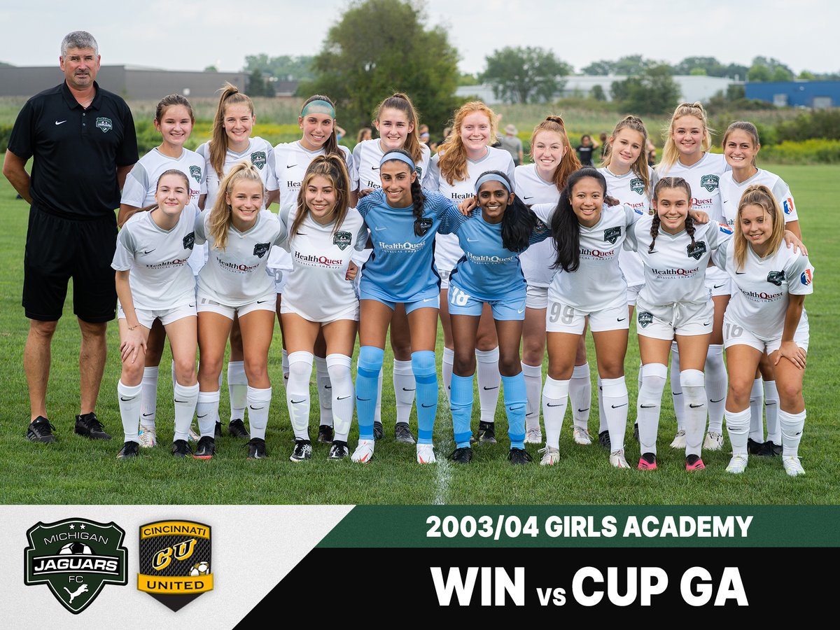 JaguarsAcademy's tweet photo. This weekend our teams finished with 2 wins, 3 draws, and one loss against CUP. Thanks @CUPGirlsGA for a competitive round of matches! Full results:

2009 - Draw
2008 - Draw
2007 - Draw
2006 - Loss
2005 - Win
2003/04 - Win

#LetsGoJags https://t.co/LVmkyzyEWG