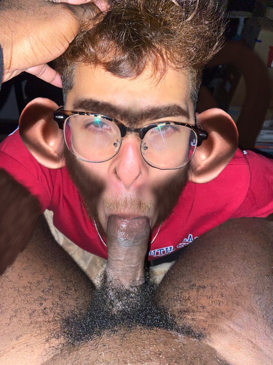 Pup_Aeson's tweet photo. Who’s the monkey now, asshole? Unless you apologise to me sincerely your protests will soon sound more like ooks and shrieks. Huh? What’s that? Couldn’t hear you with all that cock in your mouth. Sure would be a shame if I didn’t let go of your head in time… #TFTuesday #MonkeyTF https://t.co/dD2Rs7PIJn