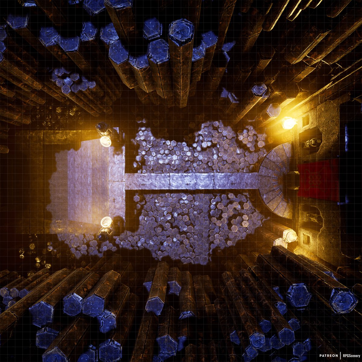 RpgScenery's tweet photo. FREE Dwarven Sanctuary Night (FOV90) Battlemap!
Support us at Patreon: https://t.co/3aYg00fs8Z
#rpg #DnD #rpgscenery #map #battlemap https://t.co/T7uuHbJBkv