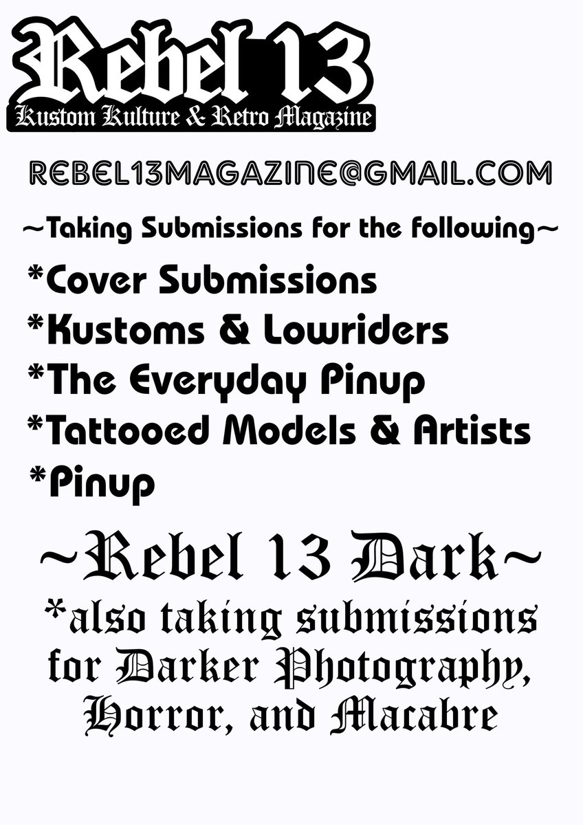 Rebel13Magazine's tweet photo. #Rebel13magazine #therebelbellas #rebel13photography #pinup #pinupgirl #pinupphotography #kustoms #rockabilly #tattoos #tattoo #covergirl #theeverydaypinup #lowriders #rebel13dark #Macabre #horror https://t.co/itQpe9L8Ep