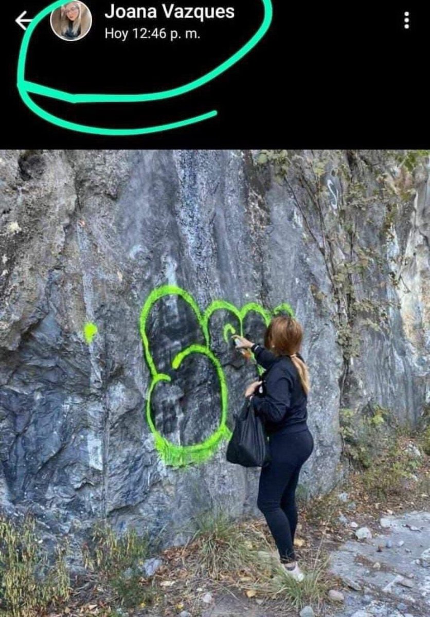 LoQuePasaEnNL's tweet photo. Vandalizando la sierra de Santiago Alcalde @daviddlp para presumir en redes sociales , ojalá se investigue y verifique este presunto hecho. https://t.co/jjQQguHxzE